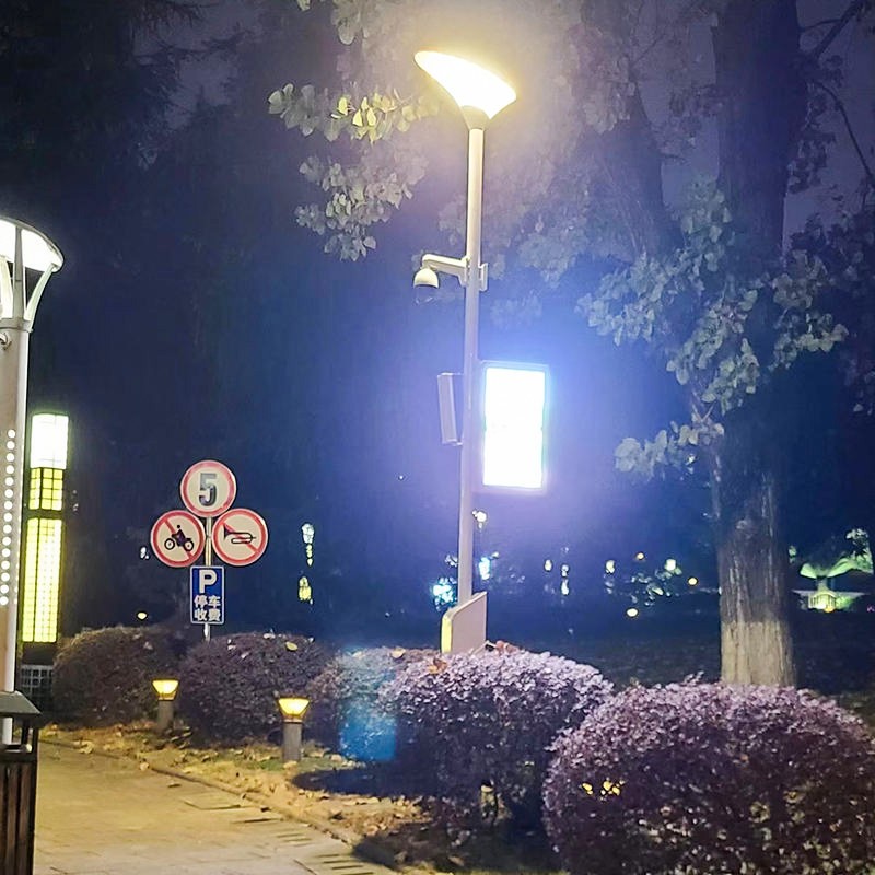 Poste de luz inteligente de acero multifuncional galvanizado en caliente octogonal