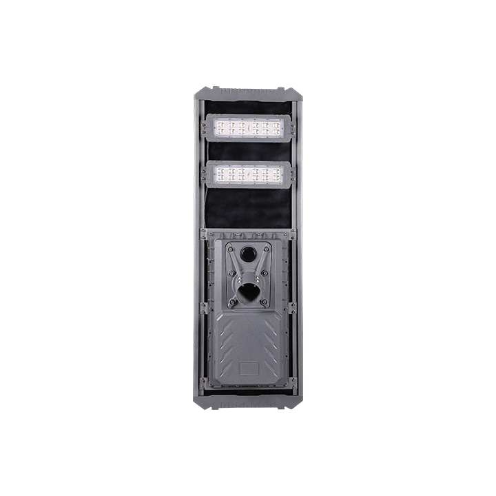 Farola LED solar integrada con ángulo de módulo ajustable