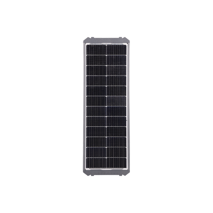 Farola LED solar integrada con ángulo de módulo ajustable