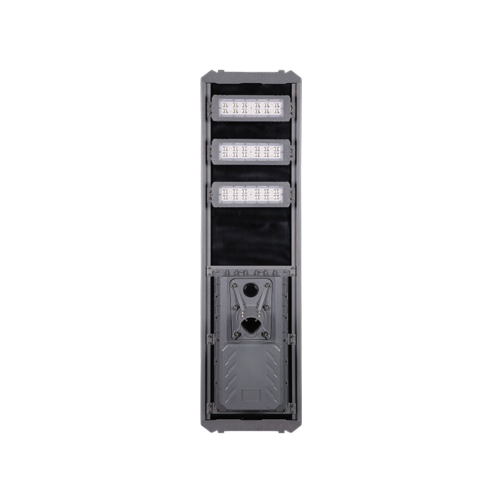 Farola LED solar integrada con ángulo de módulo ajustable