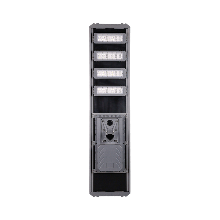 Farola LED solar integrada con ángulo de módulo ajustable